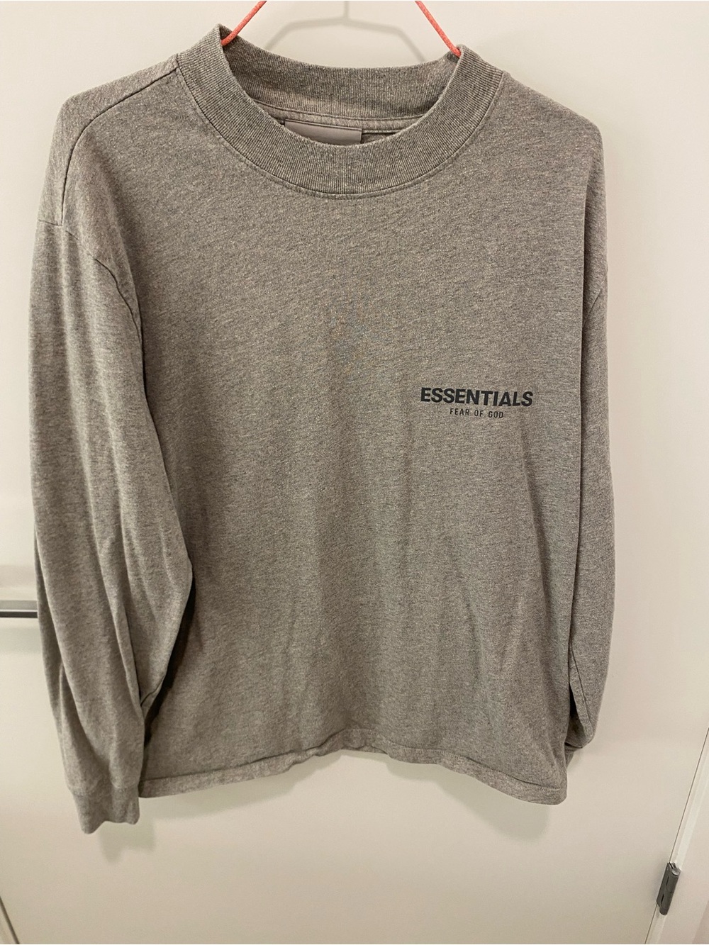 Fear of God Essentials Gray Long-Sleeve Crewneck